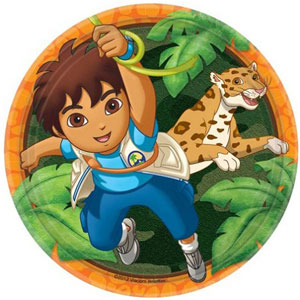 Diego's Biggest Rescue Plates 7in, 8pcs Printed Tableware - Party Centre