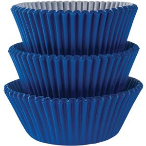 Bright Royal Blue Cupcake Cases 50mm, 75pcs Party Accessories - Party Centre