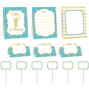 1st Birthday Boy Buffet Decorating Kit Candy Buffet - Party Centre