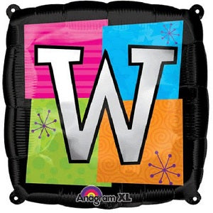 Letter W Foil Balloon 45cm Balloons & Streamers - Party Centre