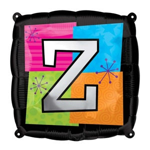 Letter Z Foil Balloon 45cm Balloons & Streamers - Party Centre