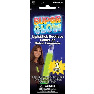 Green Light Stick Necklace 4in Party Accessories - Party Centre