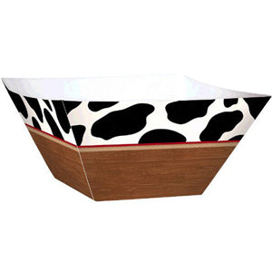 Western Large Paper Square Bowls 3pcs Candy Buffet - Party Centre