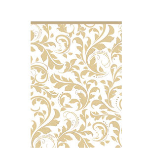 Gold Elegant Scroll Paper Tablecover Printed Tableware - Party Centre