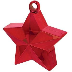 Red Star Balloon Weight 6oz Balloons & Streamers - Party Centre
