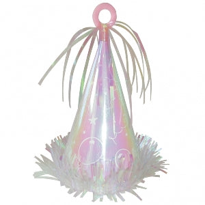 Iridescent Party Hat Balloon Weight 6oz Balloons & Streamers - Party Centre