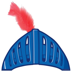 Mike The Knight Helmet With Feather 6pcs Costumes & Apparel - Party Centre
