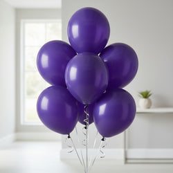 Metallic Violet Balloons 12in, 100pcs Balloons & Streamers - Party Centre
