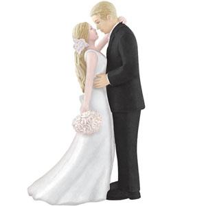 Bride & Groom With Bouquet Cake Topper Party Accessories - Party Centre
