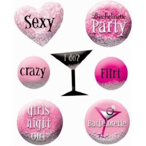Bachelorette Party Bubble Stickers 7.50 x 5in Favours - Party Centre