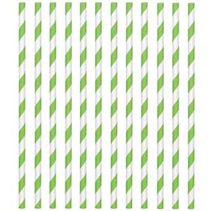 Kiwi Paper Straws 24pcs Candy Buffet - Party Centre