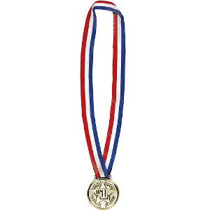 Gold Award Medal Necklace Party Accessories - Party Centre