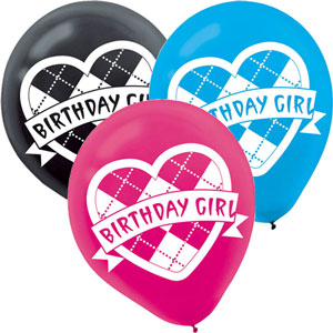 Argyle Assorted Latex Balloons 12in, 6pcs Balloons & Streamers - Party Centre