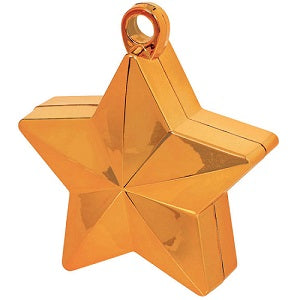 Orange Star Balloon Weight 6oz Balloons & Streamers - Party Centre