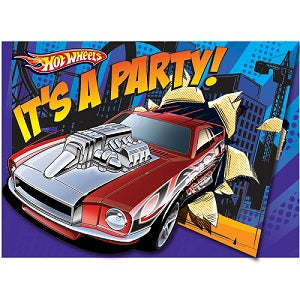 Hot Wheels Speed Folded Invitation Card Party Accessories - Party Centre